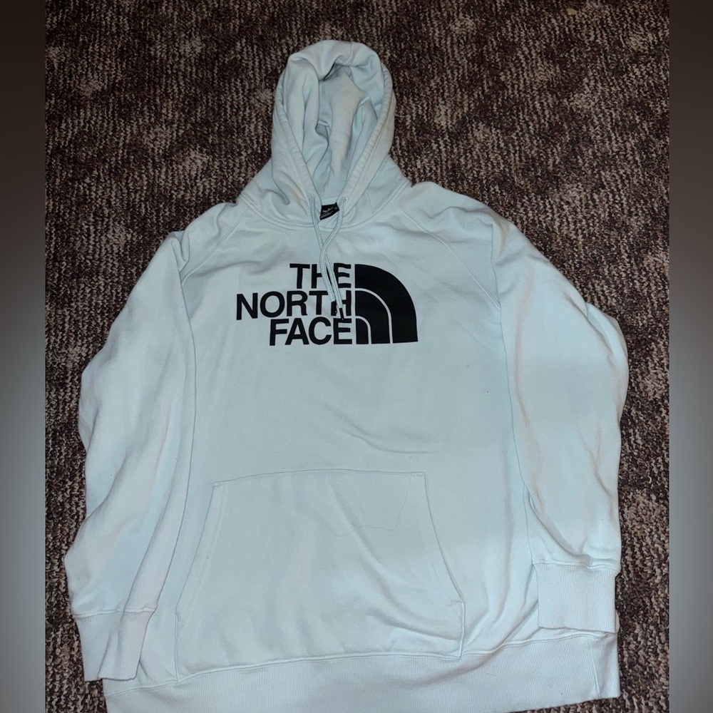 The North Face Light Gray Hoodie Sweater